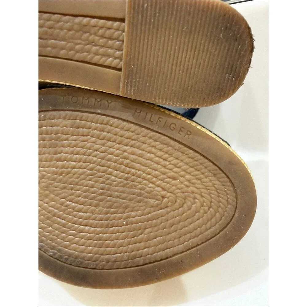Tommy Hilfiger Blue Espadrilles Wedge  Elba Sling Back Wedge Heel size 6.5